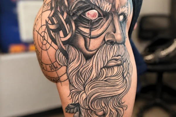 bearded-face-black-ink-tattoo-design-wicked-tattoos