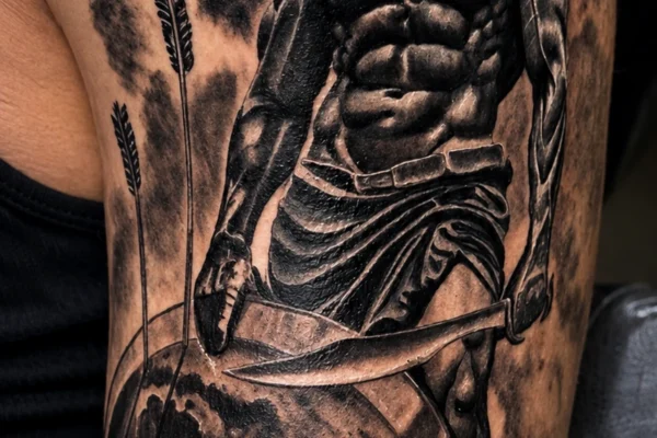 black-ink-warrior-gladiator-sleeve-tattoo-wicked-ways-tattoos
