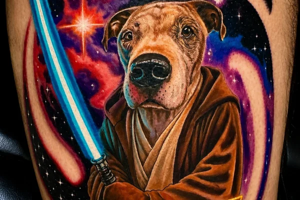 dog-jedi-lightsaber-galaxy-tattoo-design-wicked-ways-tattoos