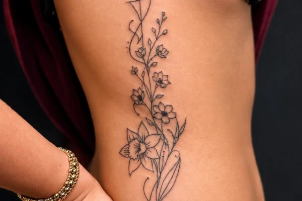 floral-botanical-side-rib-tattoo-wicked-tattoos