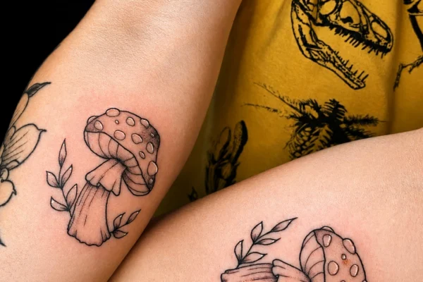 matching-mushroom-botanical-couple-tattoos-wicked-ways-tattoos