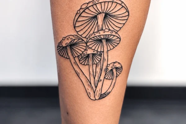 mushroom-cluster-botanical-line-tattoo-wicked-ways-tattoos