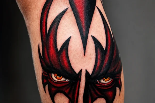 red-black-demon-face-tattoo-design-wicked-tattoos